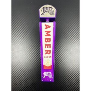 Abita Amber Lager Beer Tap Handle Purple Collectible Bar Decor